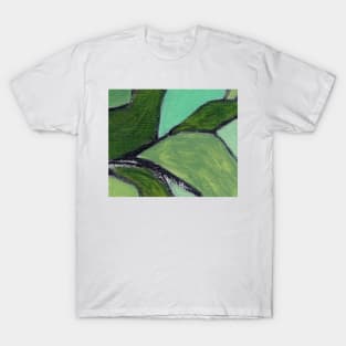 Sap Green Abstract Art T-Shirt